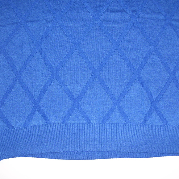 Mens V Neck Blue Argyle Sweater Vest 4XL XXXXL - Picture 6 of 8